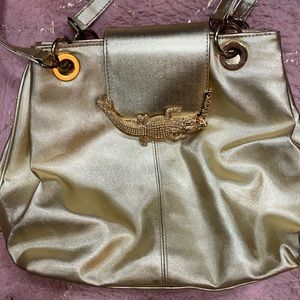 Gold Alligator Bag